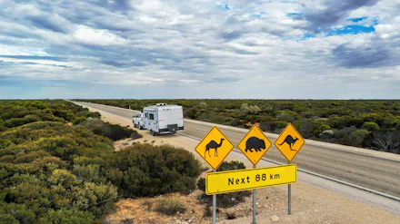 4x4 towing a van after caravan weighing for a road trip around Australia